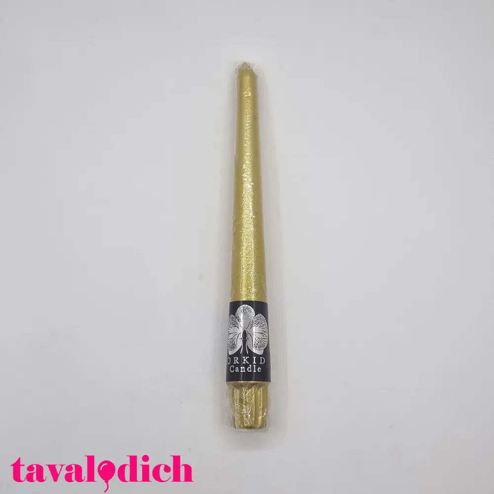 شمع قلمی 20 سانت طلایی