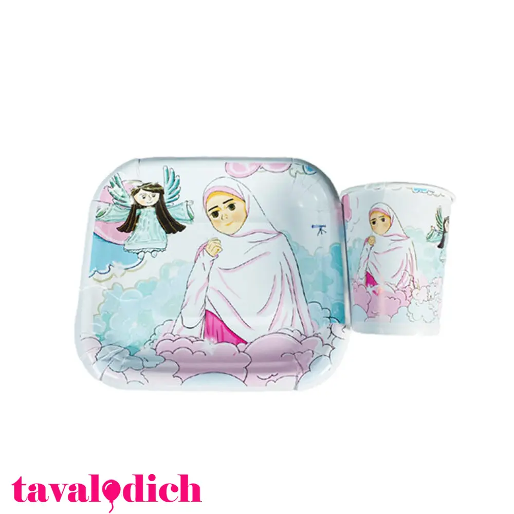 پیش دستی و لیوان تم جشن تکلیف