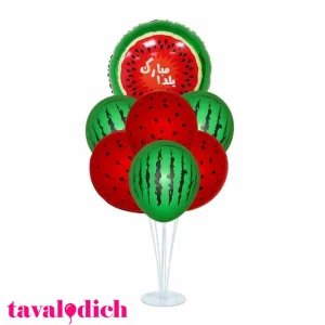 استند بادکنک 7 شاخه طرح یلدا مبارک