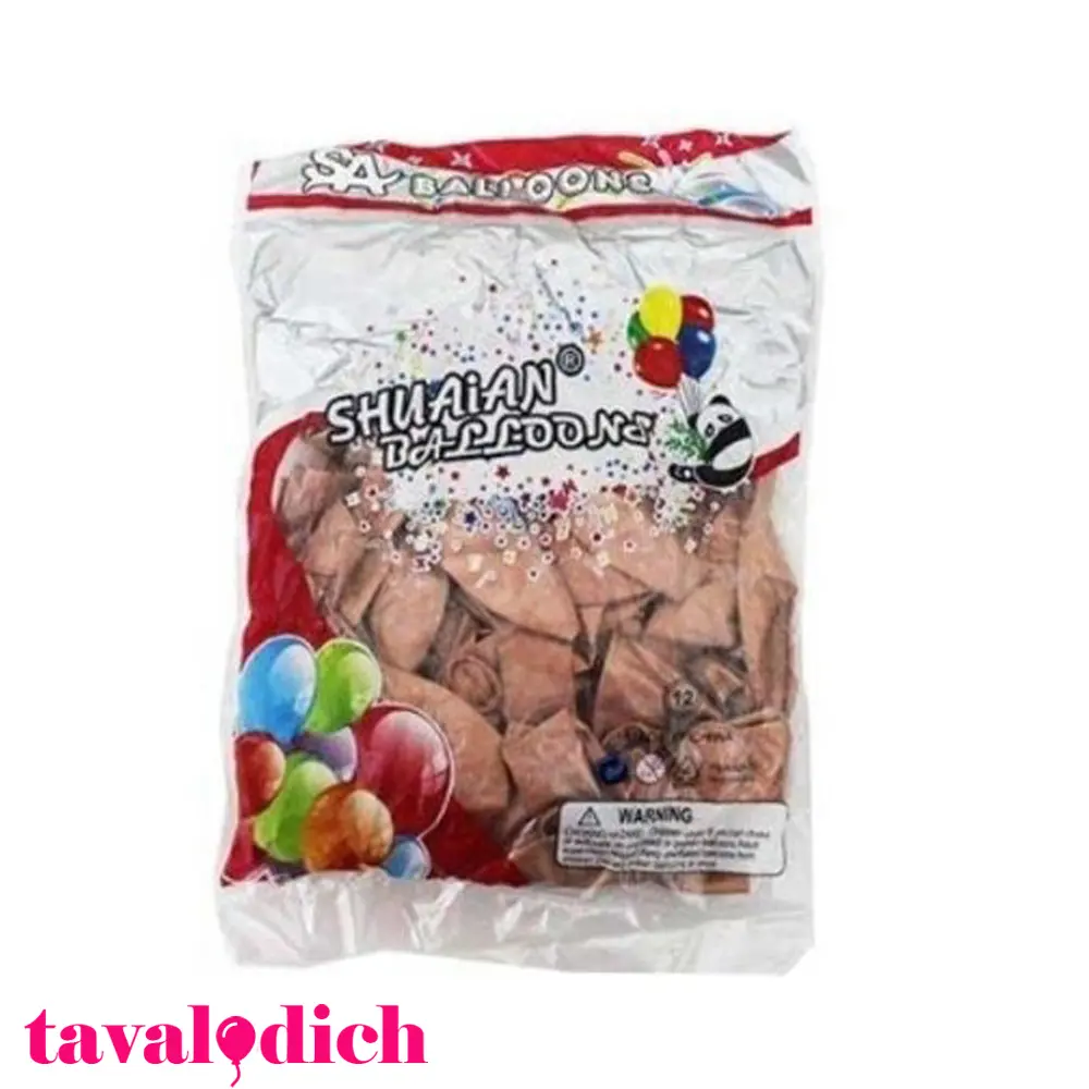 بادکنک کروم رزگلد 12 اینچ بسته 50 تایی